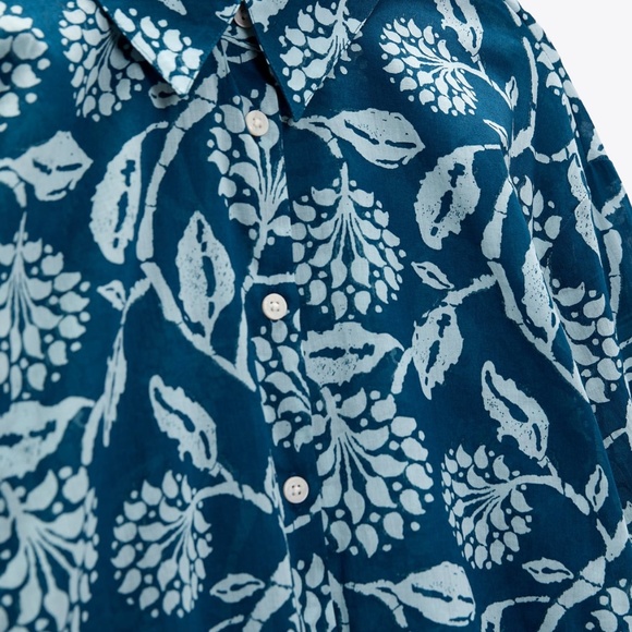 Zara limited edition printed cotton shirt dress you cannot miss this summer - Picture 7 of 8
